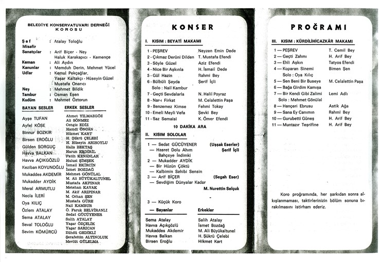 Bayâtî ve Kürdilihicâzkar Fasıl